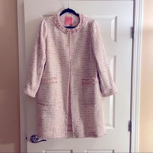 New with Tag Kate Spade Pink Tweed Long Coat